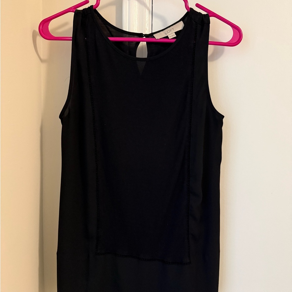LOFT Black Sleeveless Tank Top